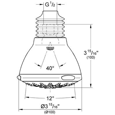 Chrome Shower Head Z258