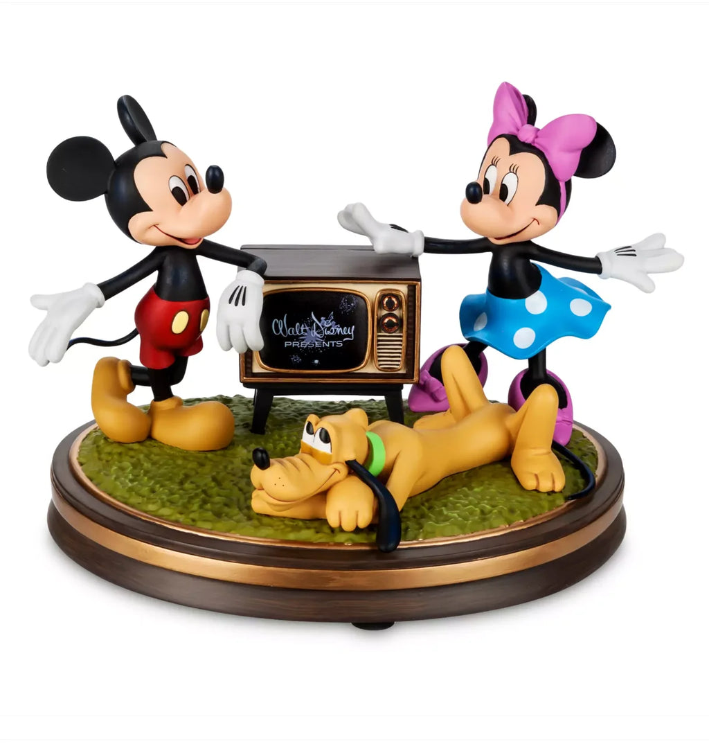 Disney 100 Eras Mickey Minnie Pluto Light-Up Musical Figurine P227748