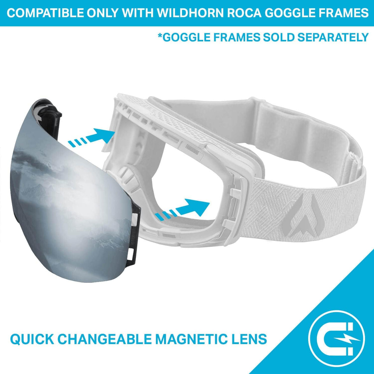 Frameless Ski Goggles Replacement Lens Pack of 2 H752491