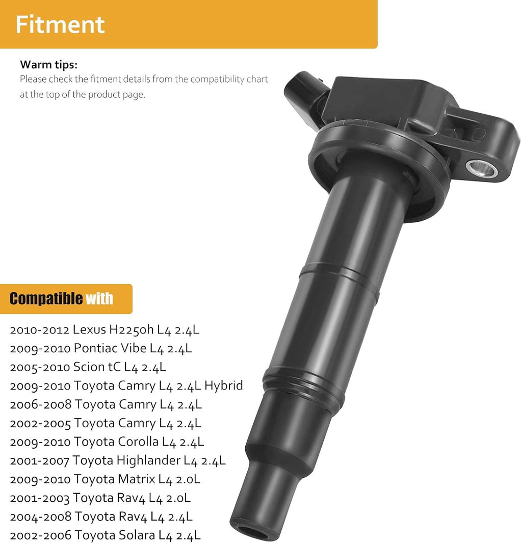 Ignition Coils L4 2.4L Pack of 4 Y62011