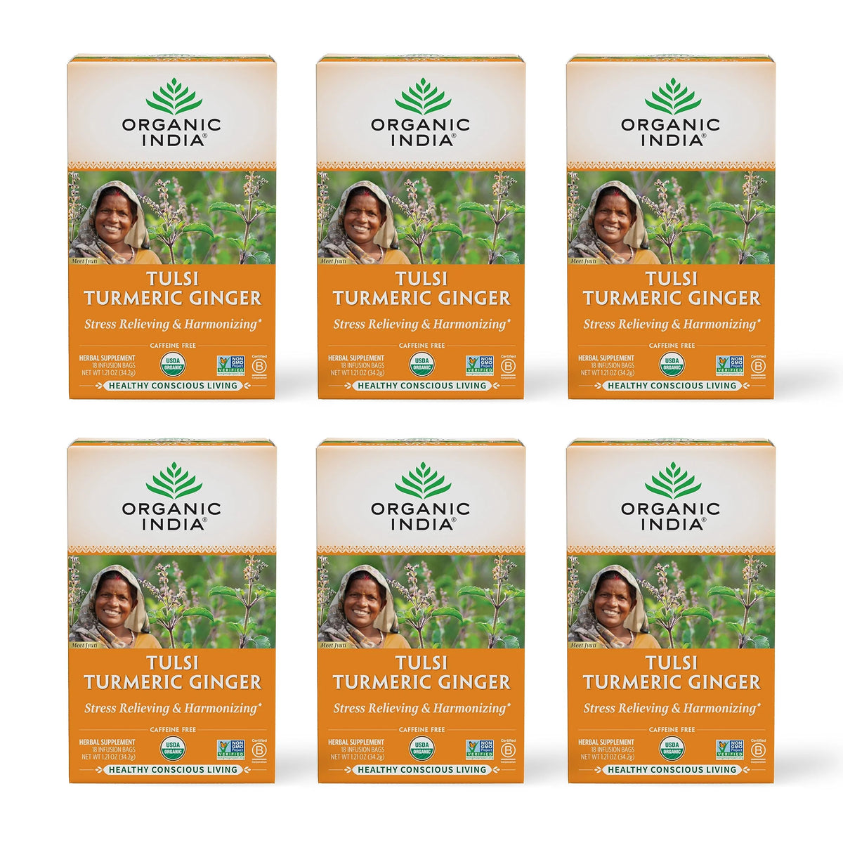 Caffeine-Free Herbal Tea 18 Infusion Bags 6 Pack J712037