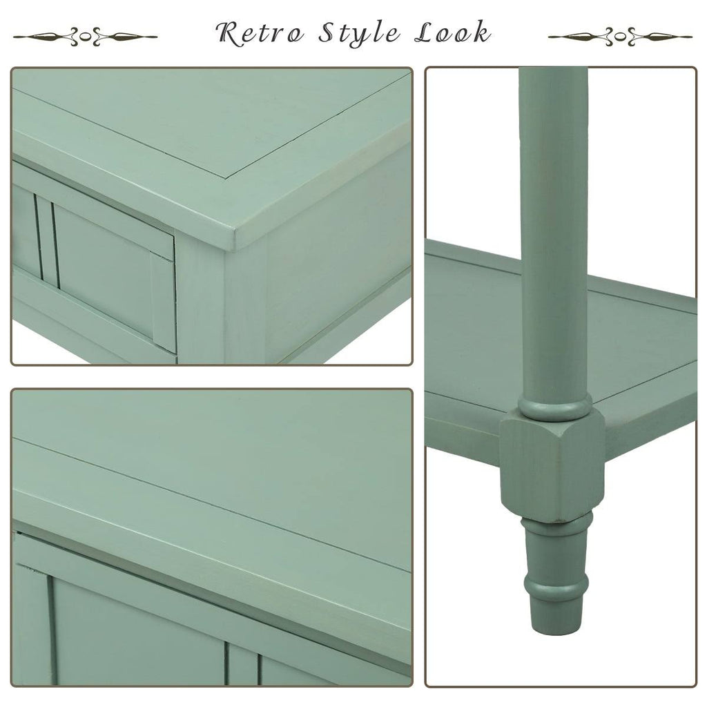 Espresso Two Drawer Console Table with Bottom Shelf E9632