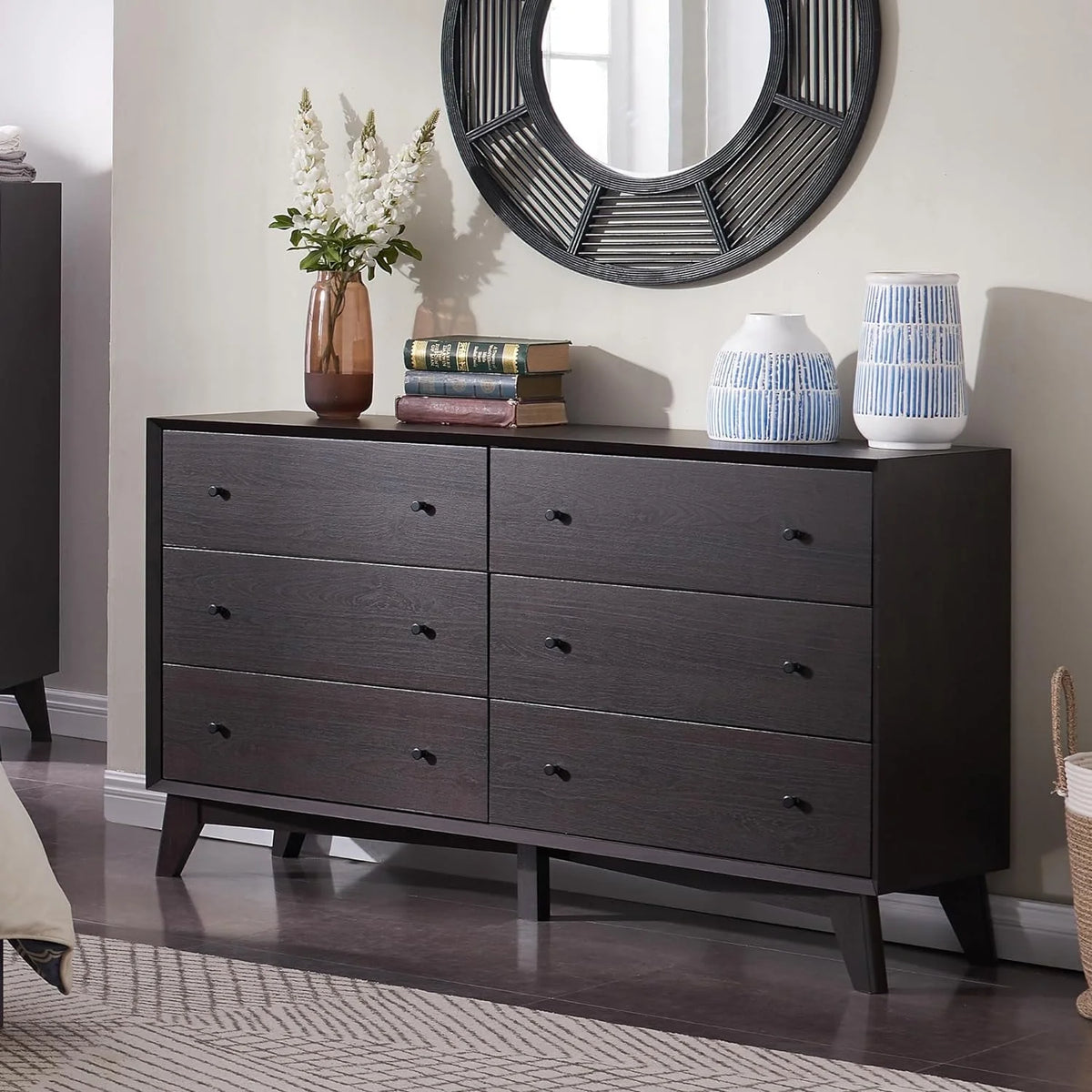 Mid Century Modern 6 Drawer Dresser D941881
