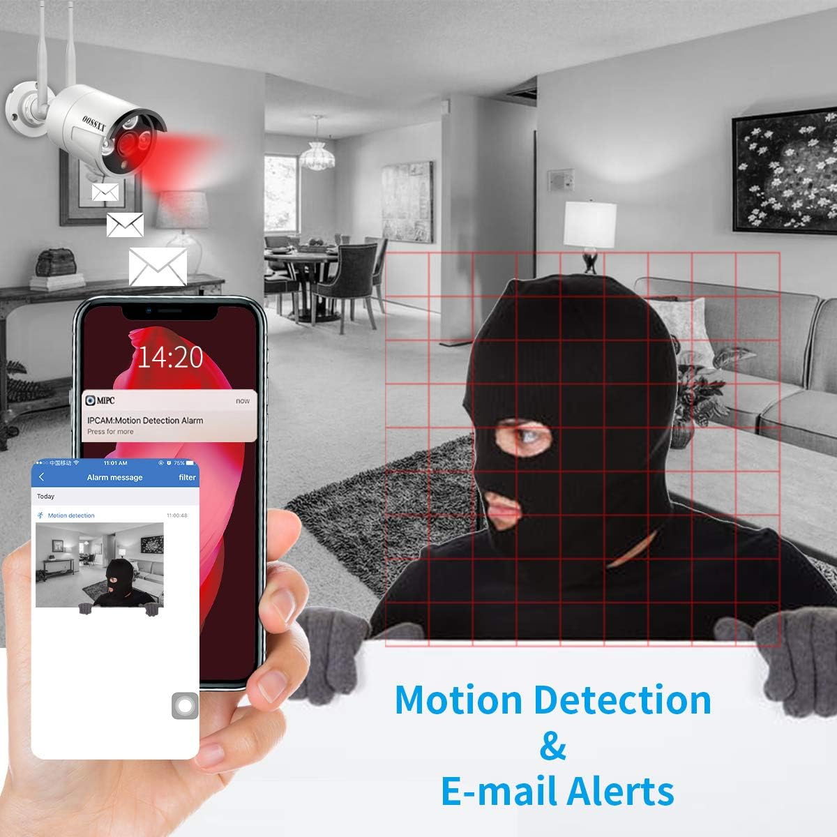 2K Wireless Security Camera System with 4TB HDD U612