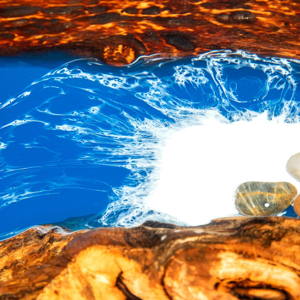 Blue Resin Wood River Dining Table A837657