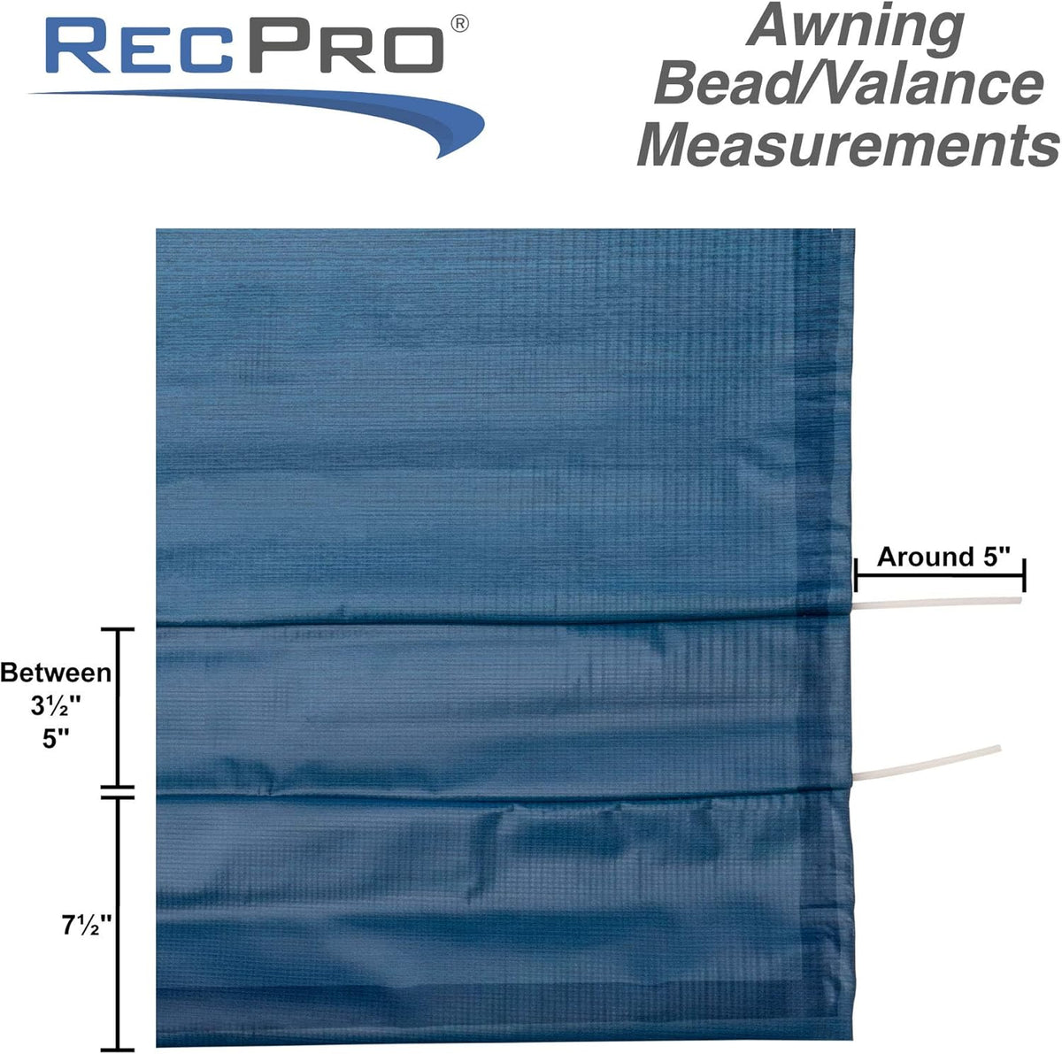 Tan Heat Sealed RV Awning Fabric Replacement 20 Foot H76421
