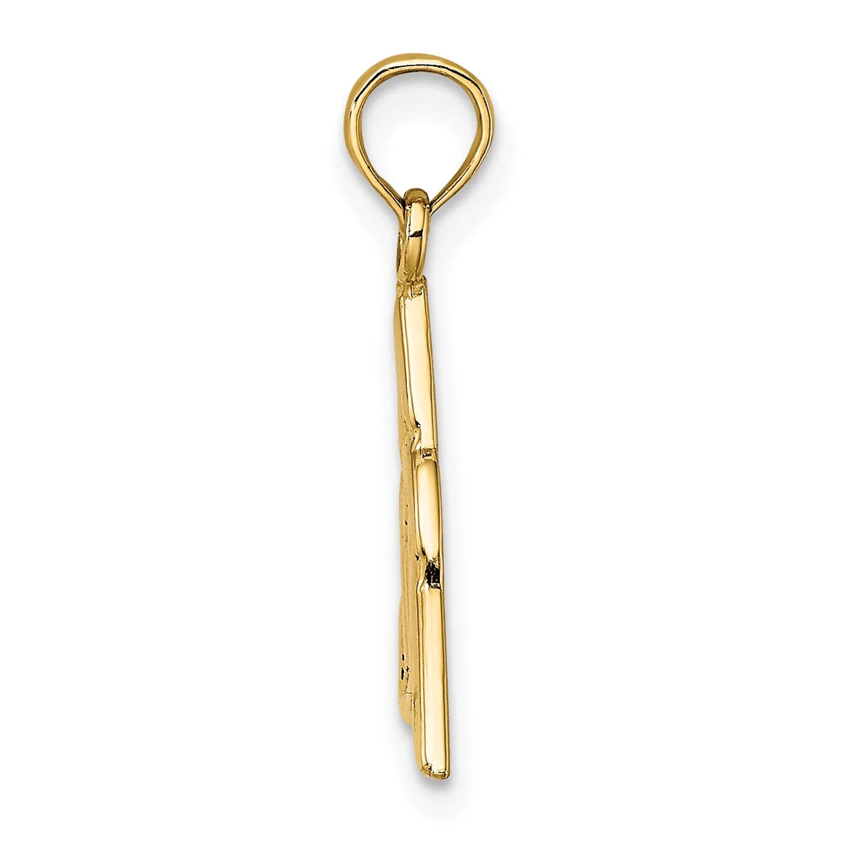 14K Yellow Gold Celtic Trinity Knot Pendant Charm with Rope Chain Necklace 18'' Q48937