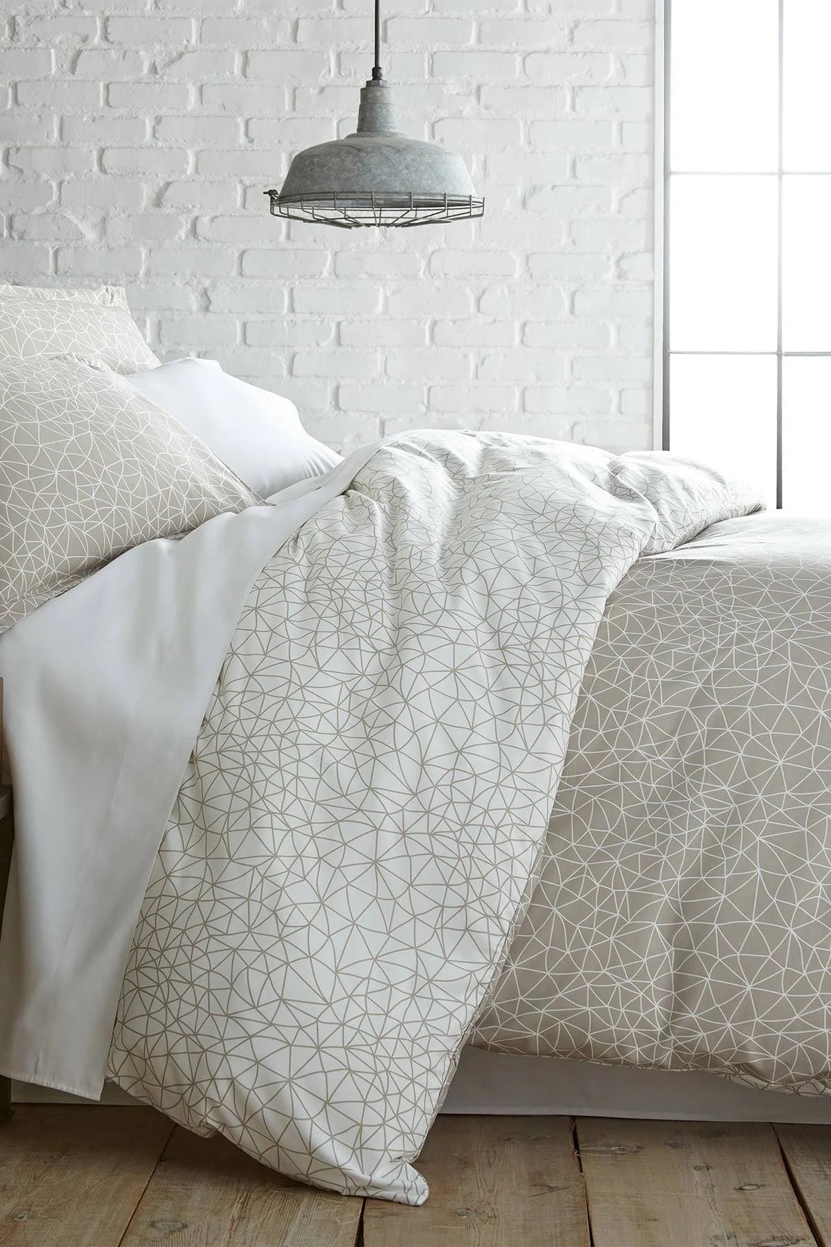 Geometric Maze Taupe Duvet Cover Set U803