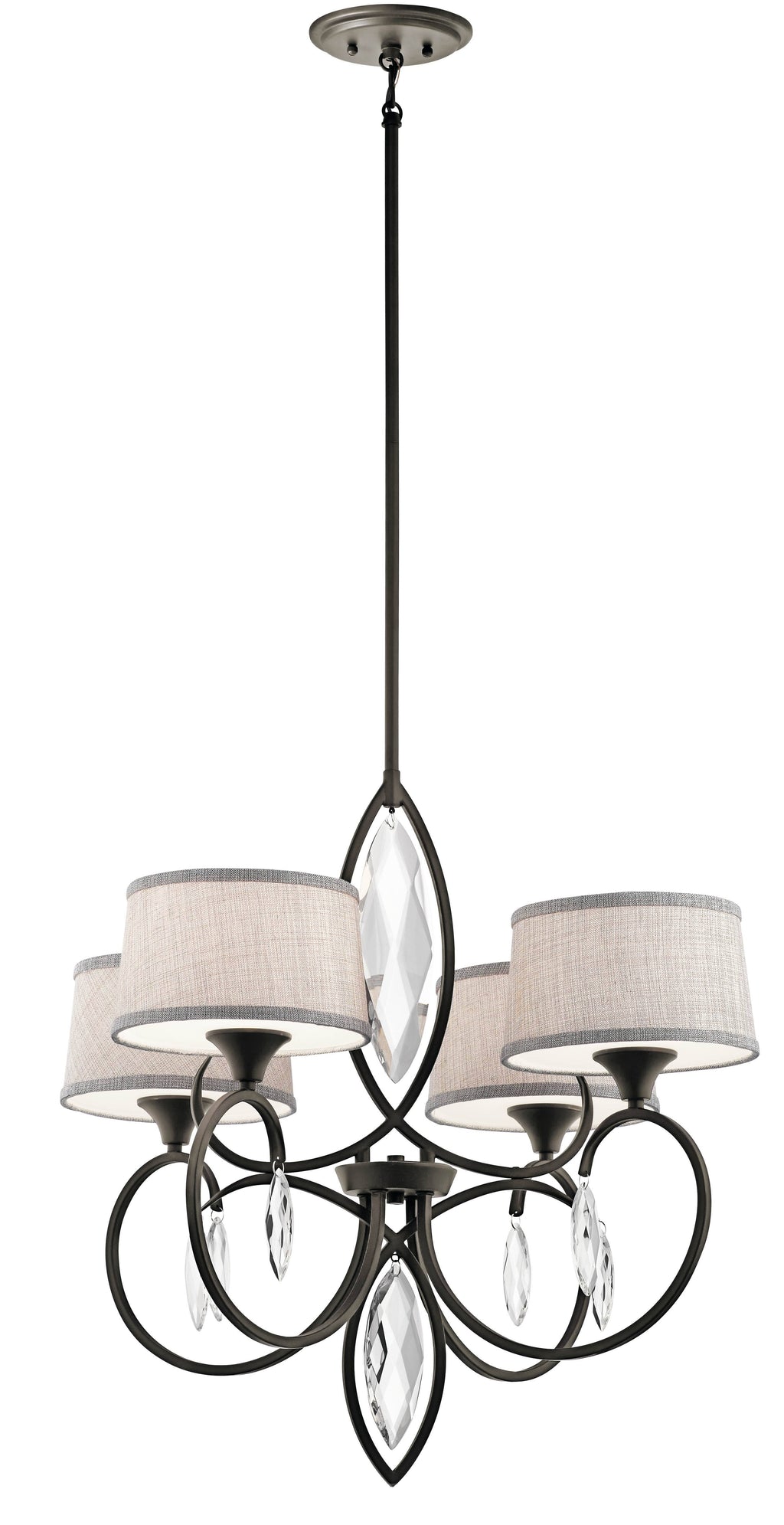4 Light Chandelier Olde Bronze U402026