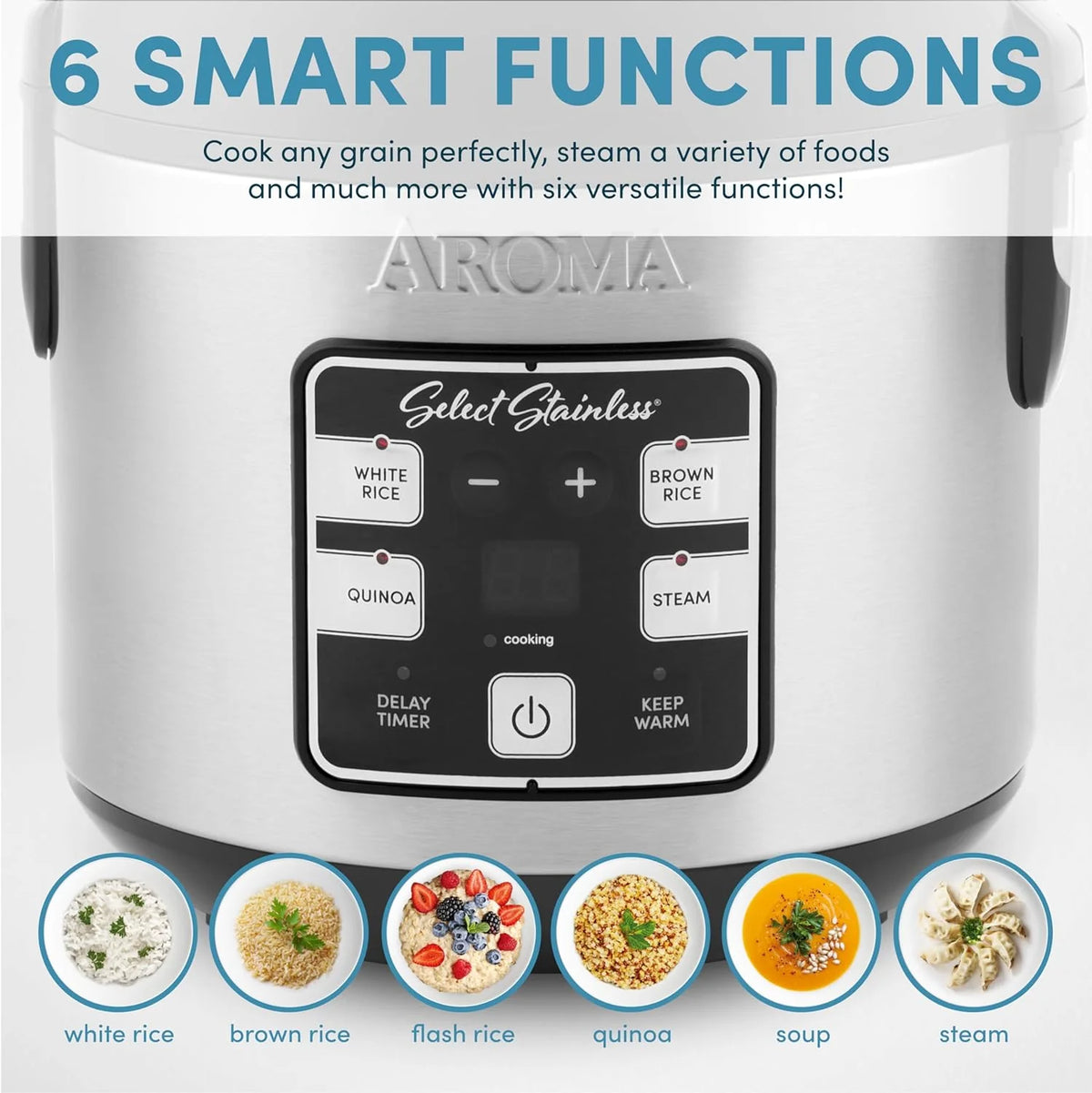 4 Cups Digital Rice Cooker with Stainless Steel Inner Pot L527
