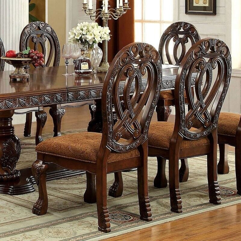 Cherry Solid Wood 7 Pc Dining Set Q231229