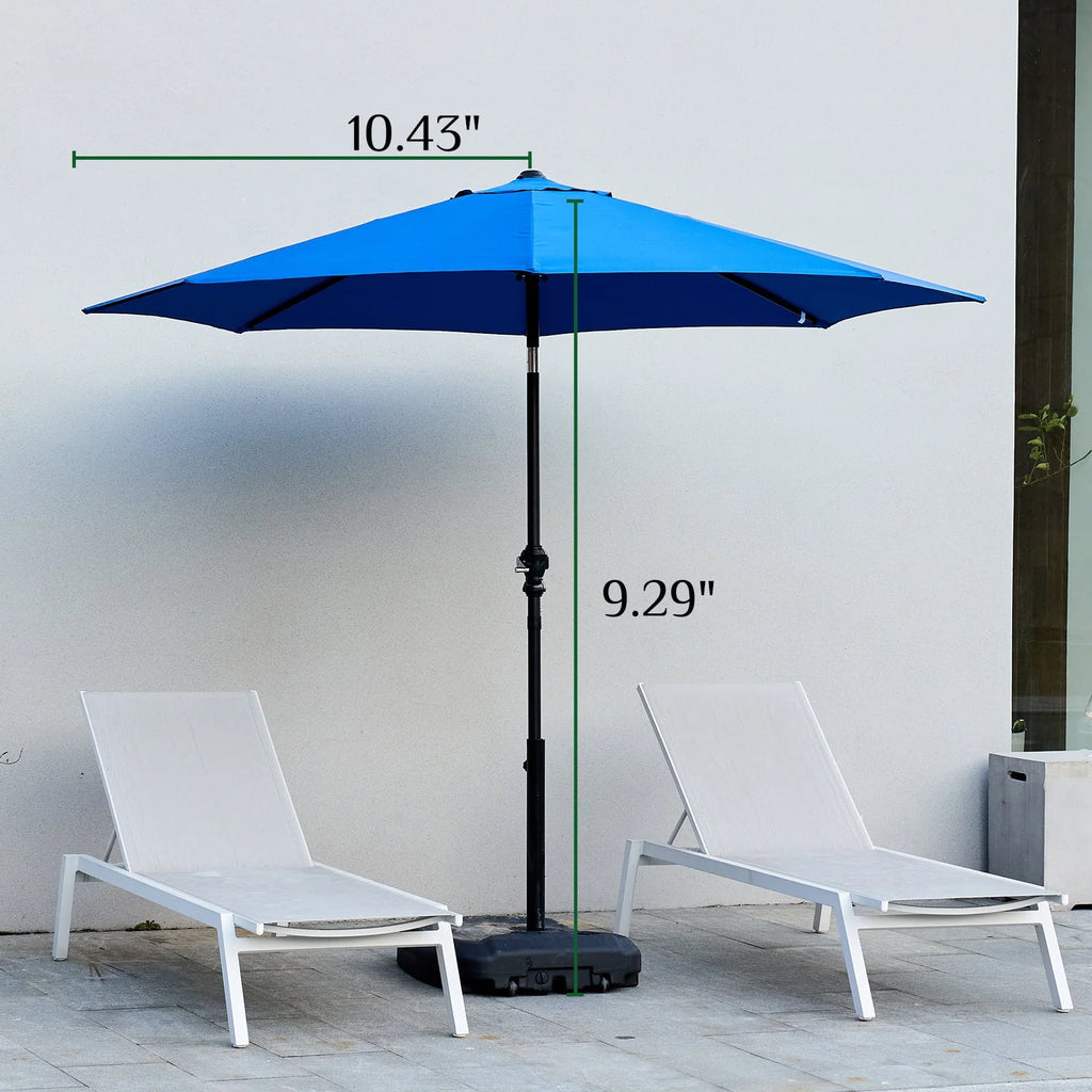 9-FT Outdoor Patio Umbrella with Push Button Tilt and Crank A967046