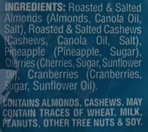 Trek Mix with Cashews, Almonds, Pineapple, Cranberries, and Tart Cherries, 1 lb E5492
