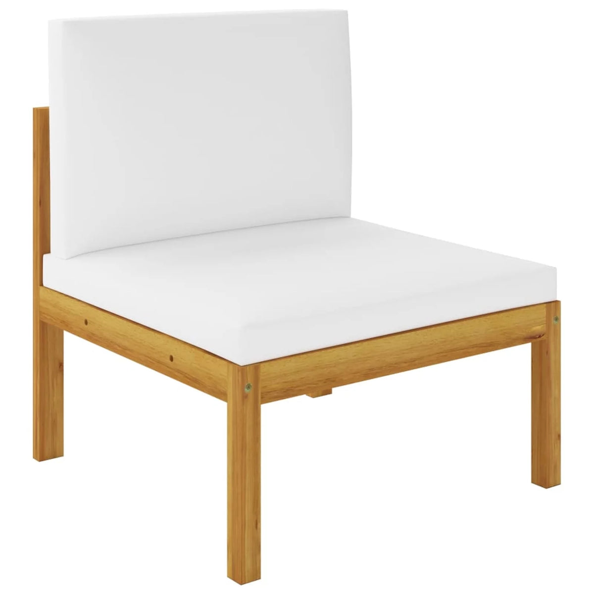 Cream White Acacia Wood Rope Middle Sofa J351
