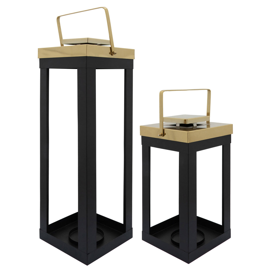 Metal Lantern with Gold Handles T4522