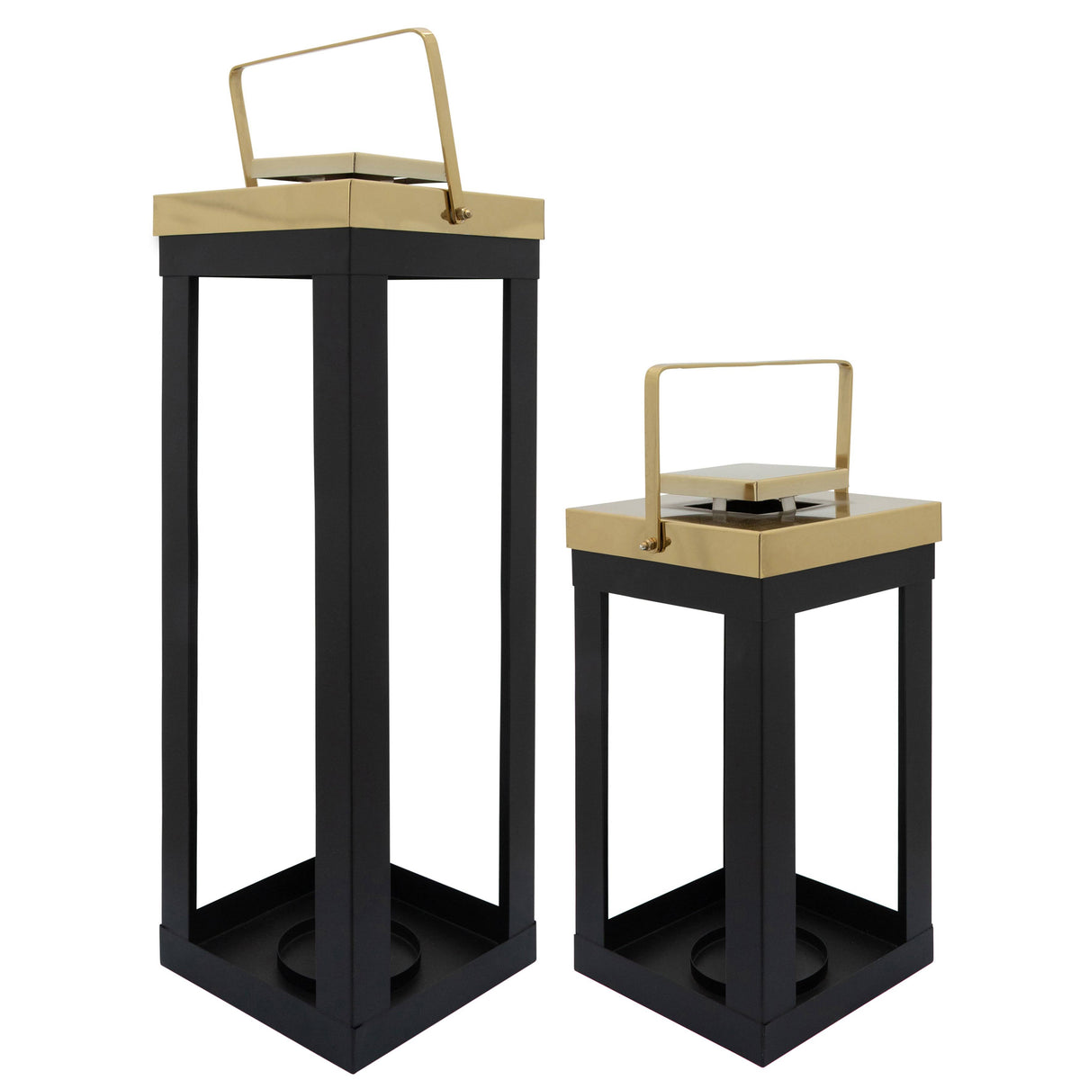Metal Lantern with Gold Handles T4522