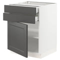 White Base Cabinet with Door and 2 Drawers T9051