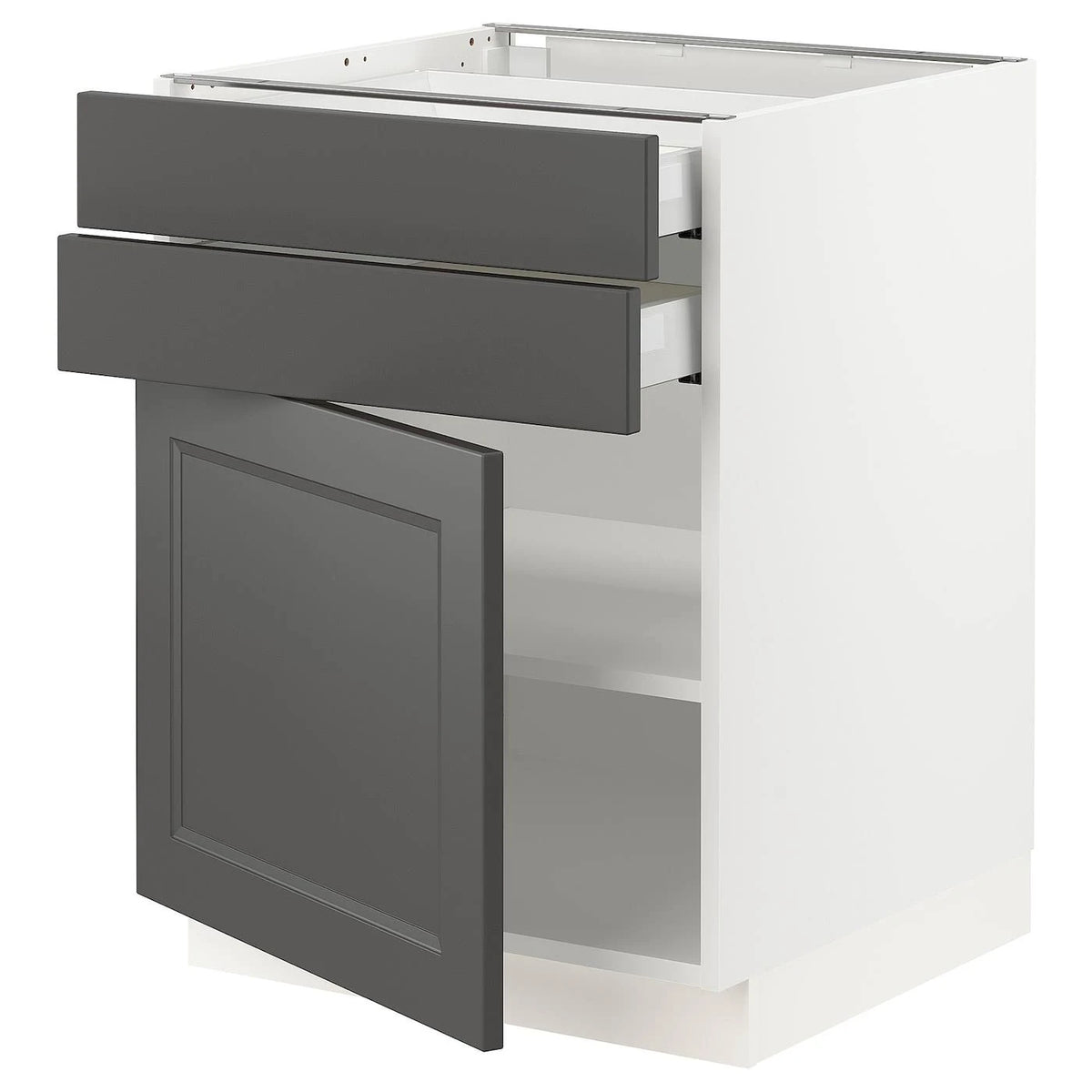 White Base Cabinet with Door and 2 Drawers T9051
