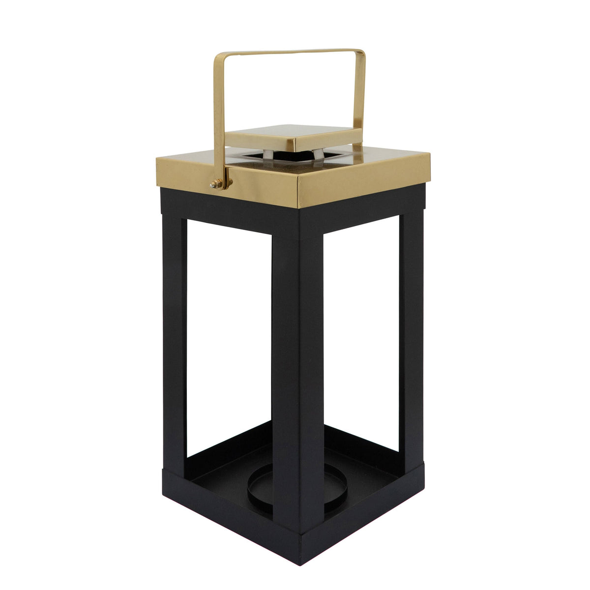 Metal Lantern with Gold Handles T4522