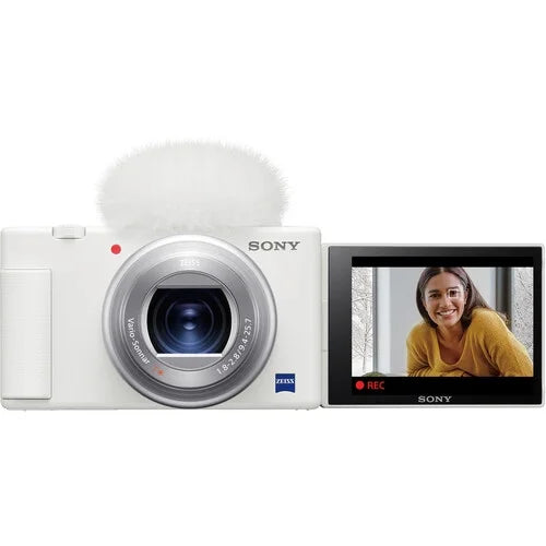 White Compact Digital 4K Camera Bundle O7431