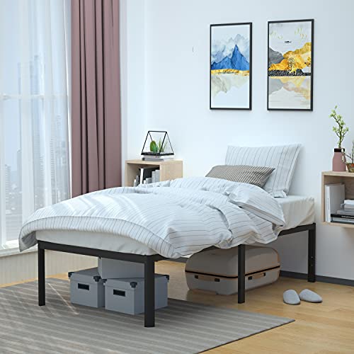 Full Size Black Steel Platform Bed Frame H131