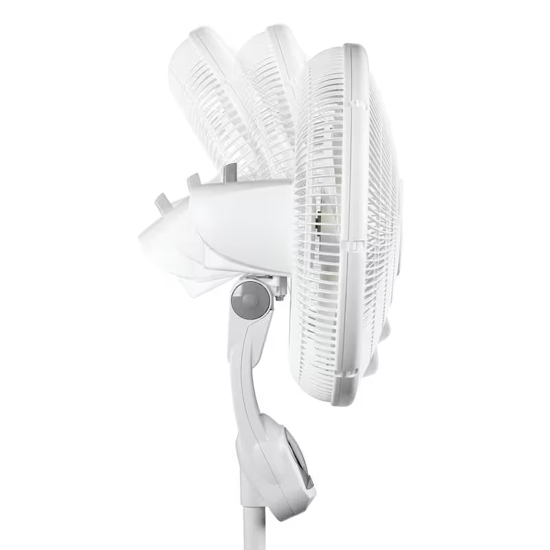 16 in. 3 Speed Oscillating Pedestal Fan with Remote Control in White I306507