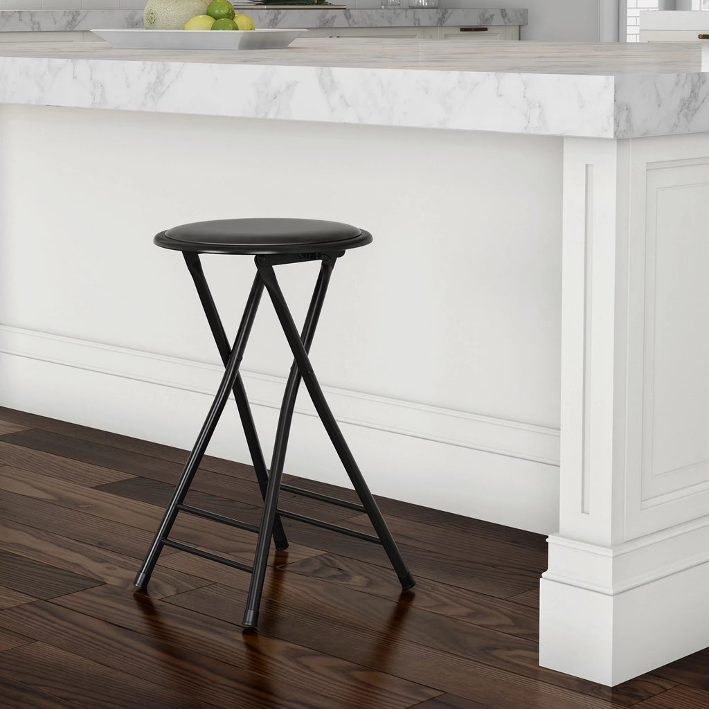 Black 24-inch Folding Stool Z865192