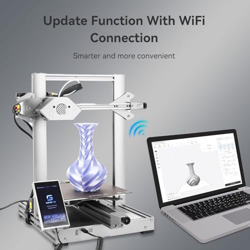 Silver 3D Printer, 5in Touch Screen, Print Size 8.7x8.7x9.8 Inch Q29429