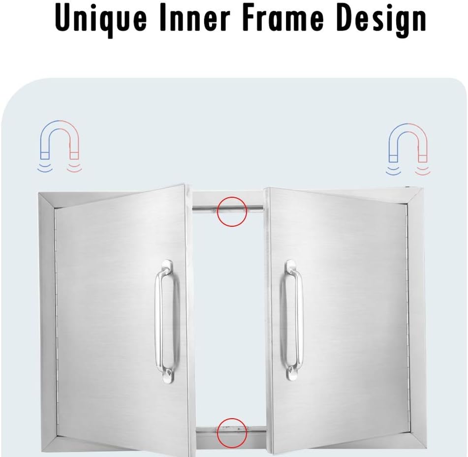 Stainless Steel Double Access Door 24 W X 24 H V8013