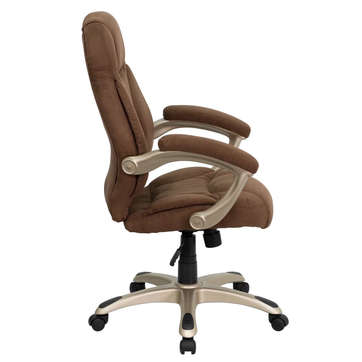 Brown Microfiber Ergonomic Office Chair with Arms G251124