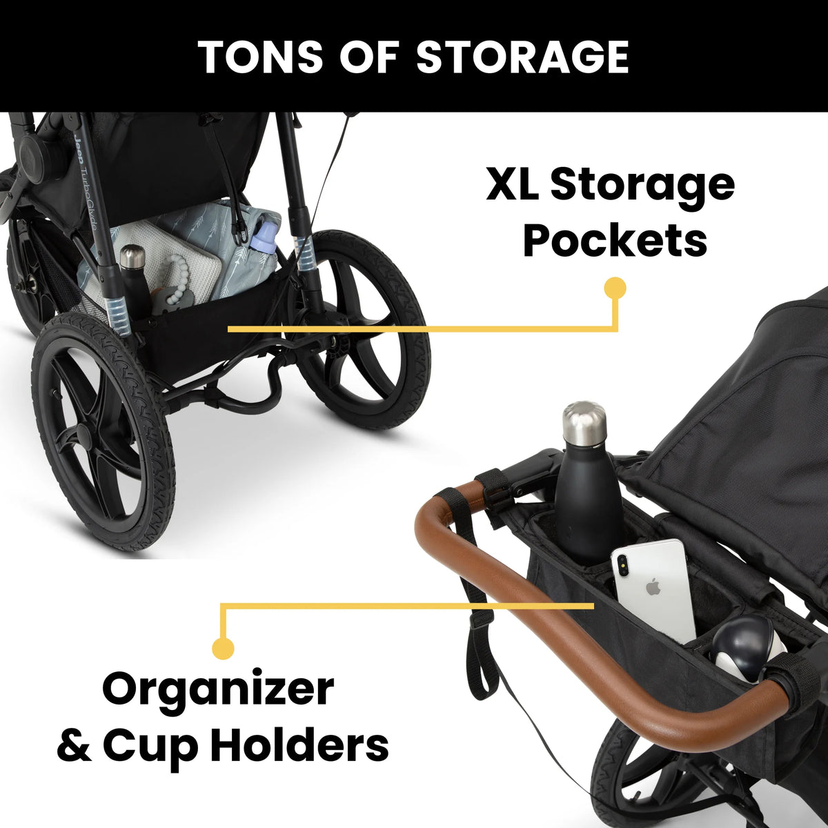 Black Jogging Stroller U494
