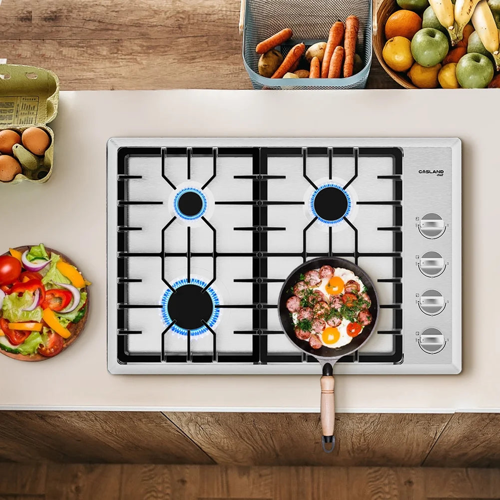 Stainless Steel 4-Burner Gas Cooktop C6368
