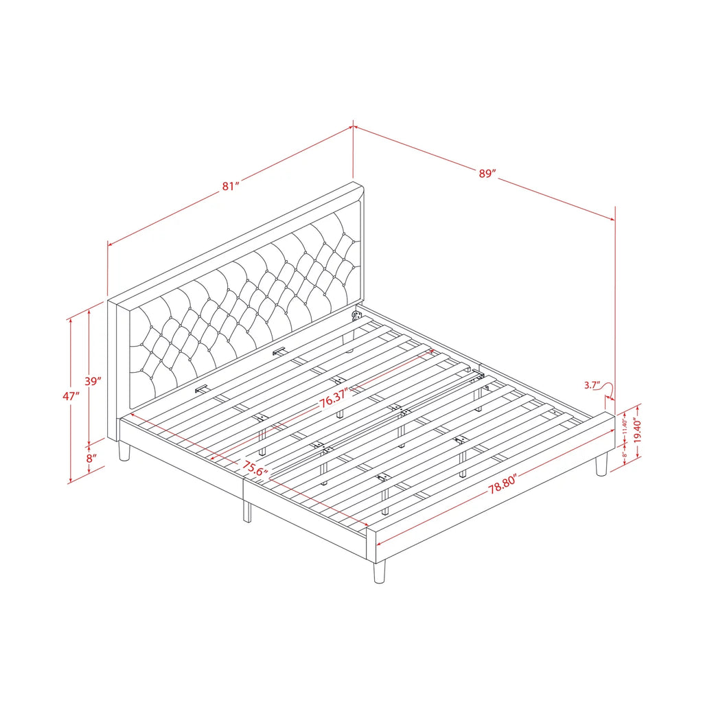 3-piece Wood Platform Bedroom Set Z398