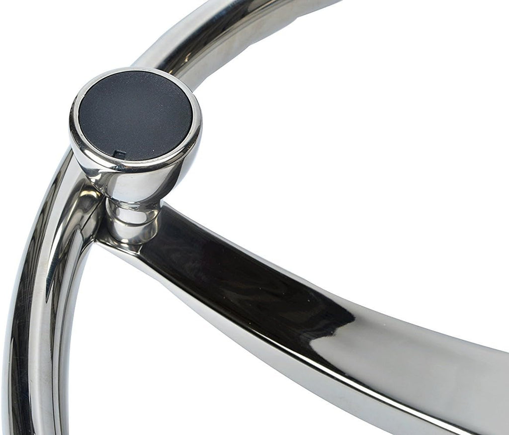 Stainless Steel Boat Steering Wheel 3 Spoke 13-1/2 Dia U8034