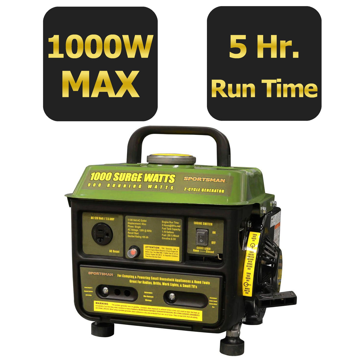 1000-Watt 2-Cycle Generator A16083