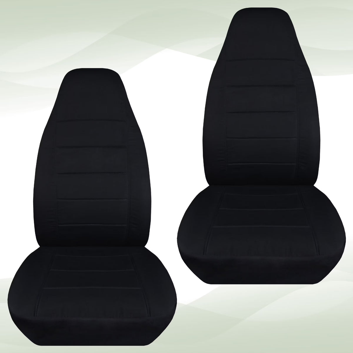 Black Velour Truck Bucket Seat Covers I3276