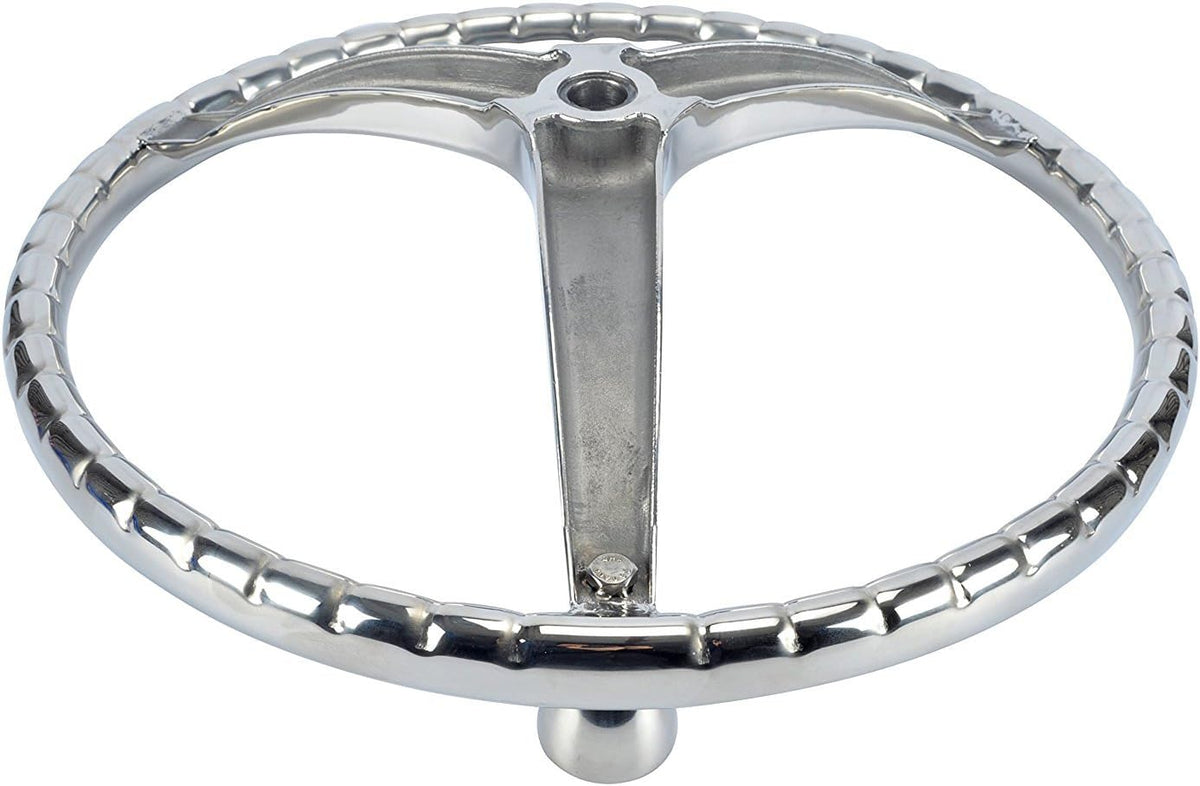 Stainless Steel Boat Steering Wheel 3 Spoke 13-1/2 Dia U8034
