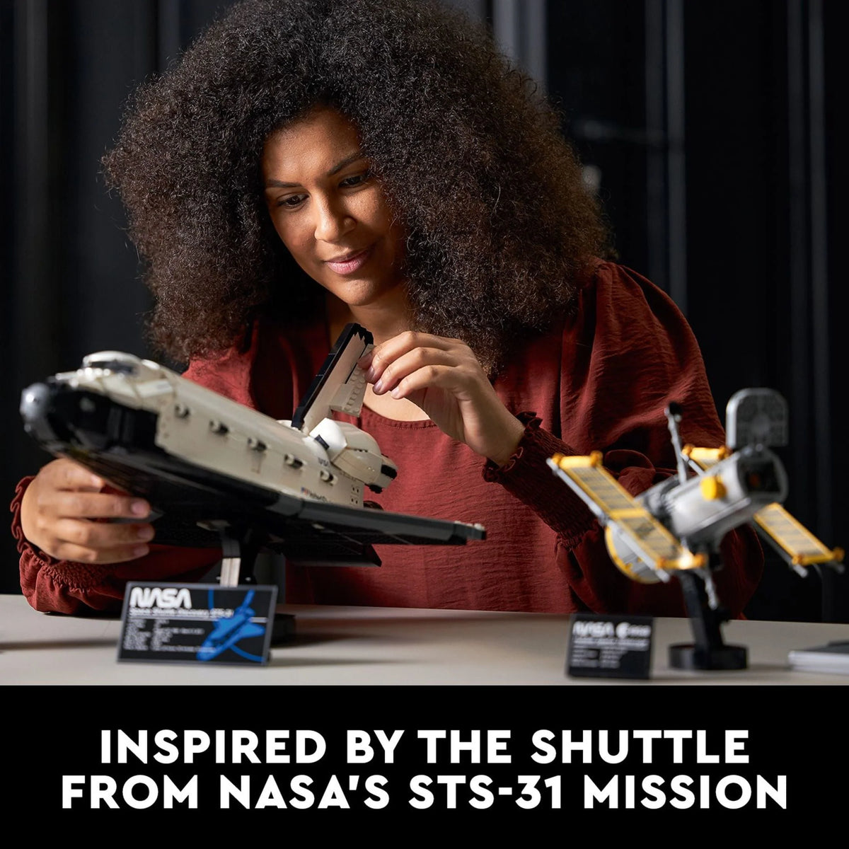 LEGO Icons NASA Space Shuttle Discovery Model Building Kit with Hubble Telescope V90615
