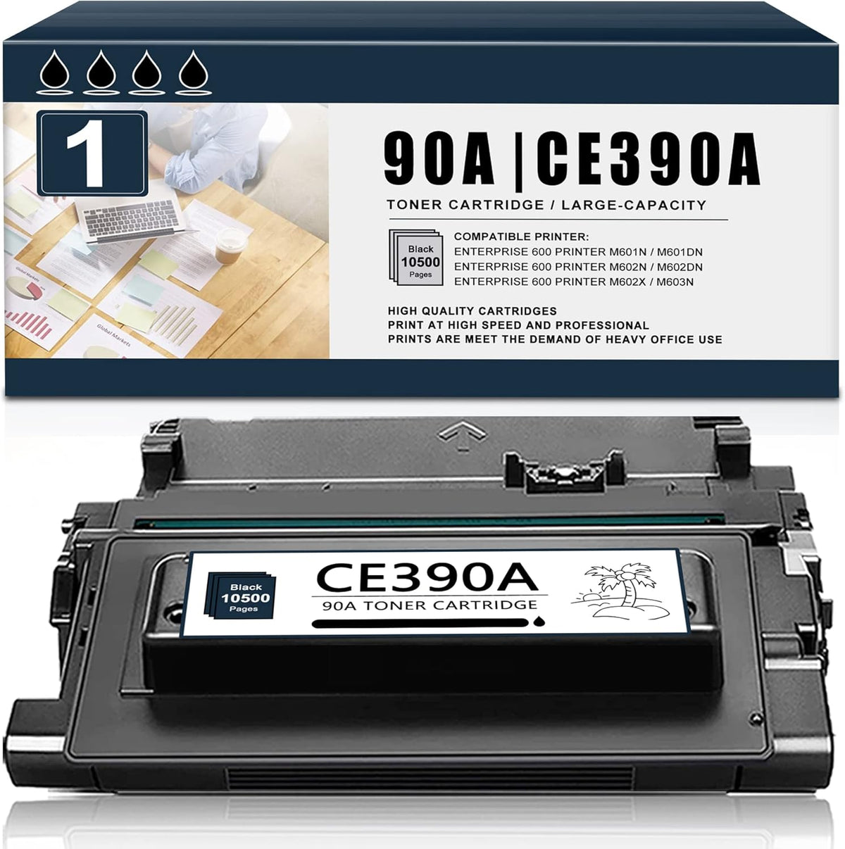 90A CE390A Black Toner Cartridge V2290