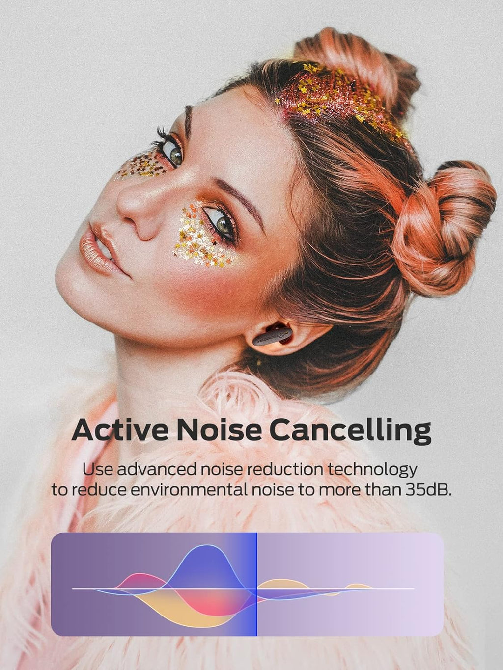 Wireless Earbuds with Bluetooth 5.2, Noise Cancelling, 30H Playtime D52409