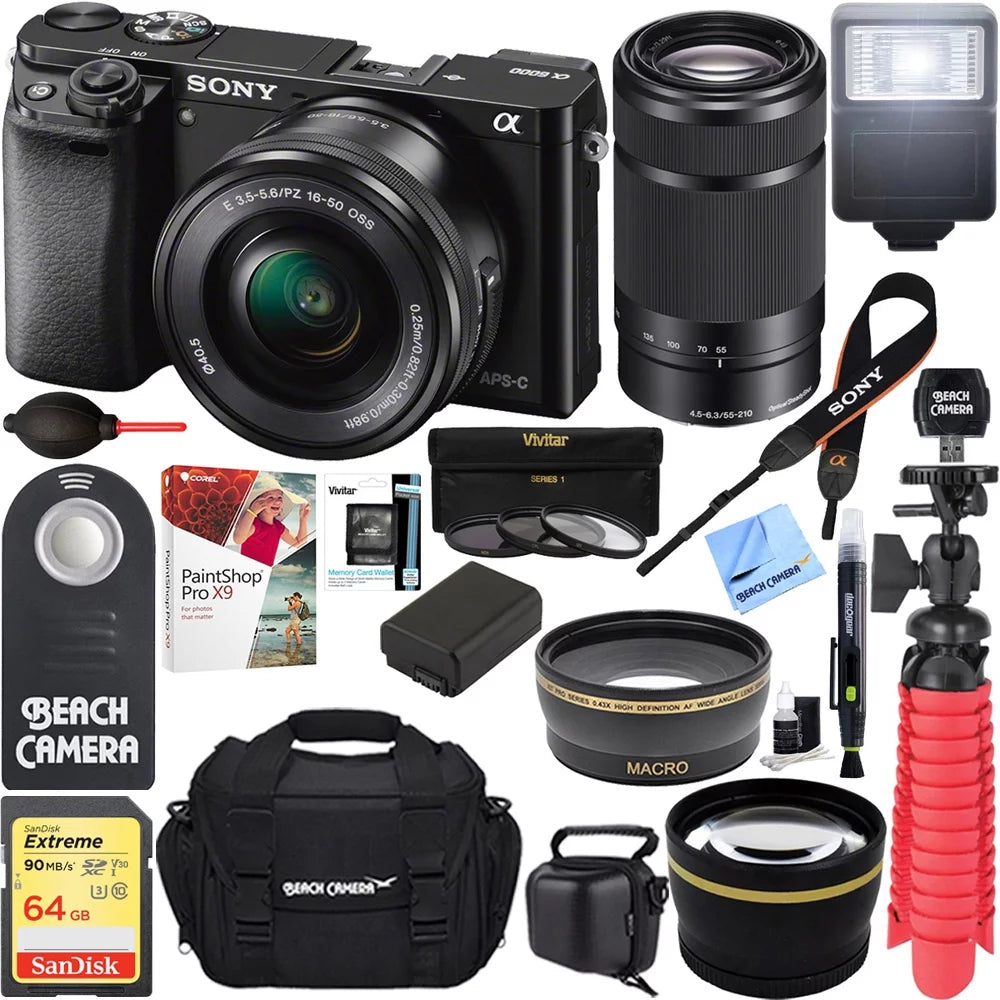 24.3MP Mirrorless Camera with 16-50mm & 55-210mm Lens N9037
