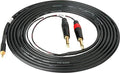 3.5mm Stereo to Dual 1/4 inch Mono Audio Cable 15 Feet M46758