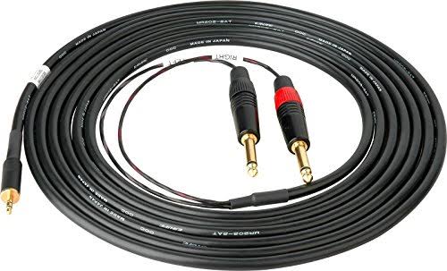 3.5mm Stereo to Dual 1/4 inch Mono Audio Cable 15 Feet M46758