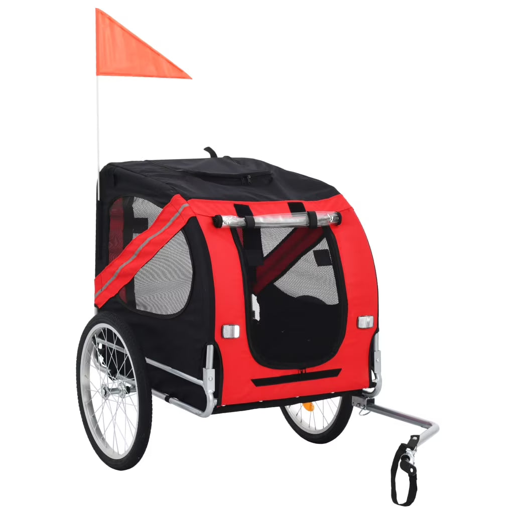 Dog Bike Trailer with Mesh Windows and Safety Flag H318