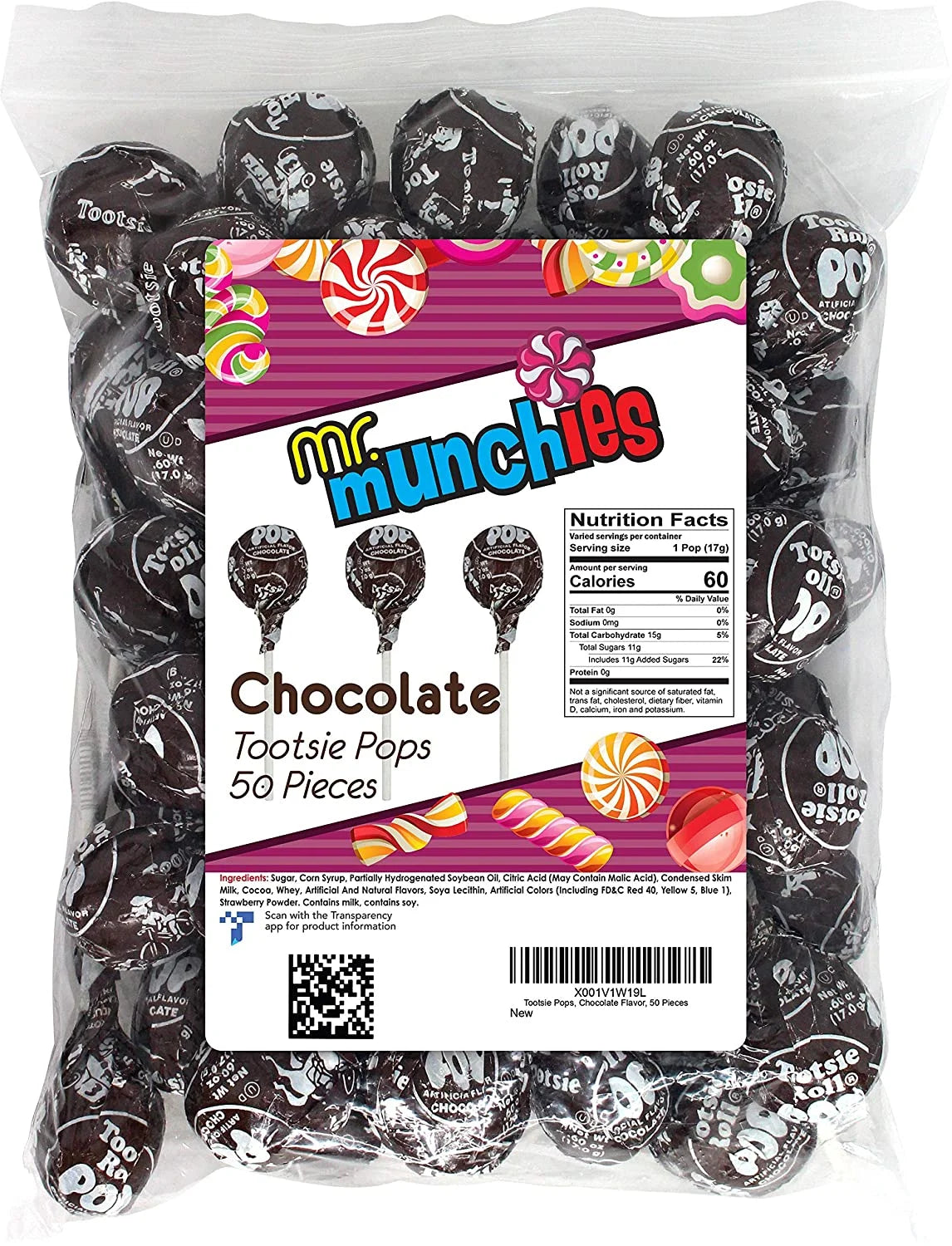 Chocolate Flavor Tootsie Pops, 50 Pieces P203
