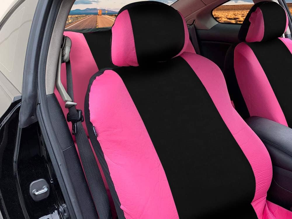Pink Black Low Back Seat Covers Pack of 2 B543712