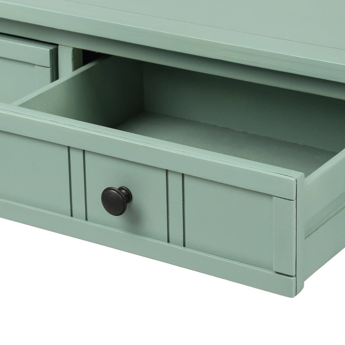 Espresso Two Drawer Console Table with Bottom Shelf E9632