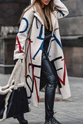 Print Patchwork Turn-back Collar Outerwear C5720