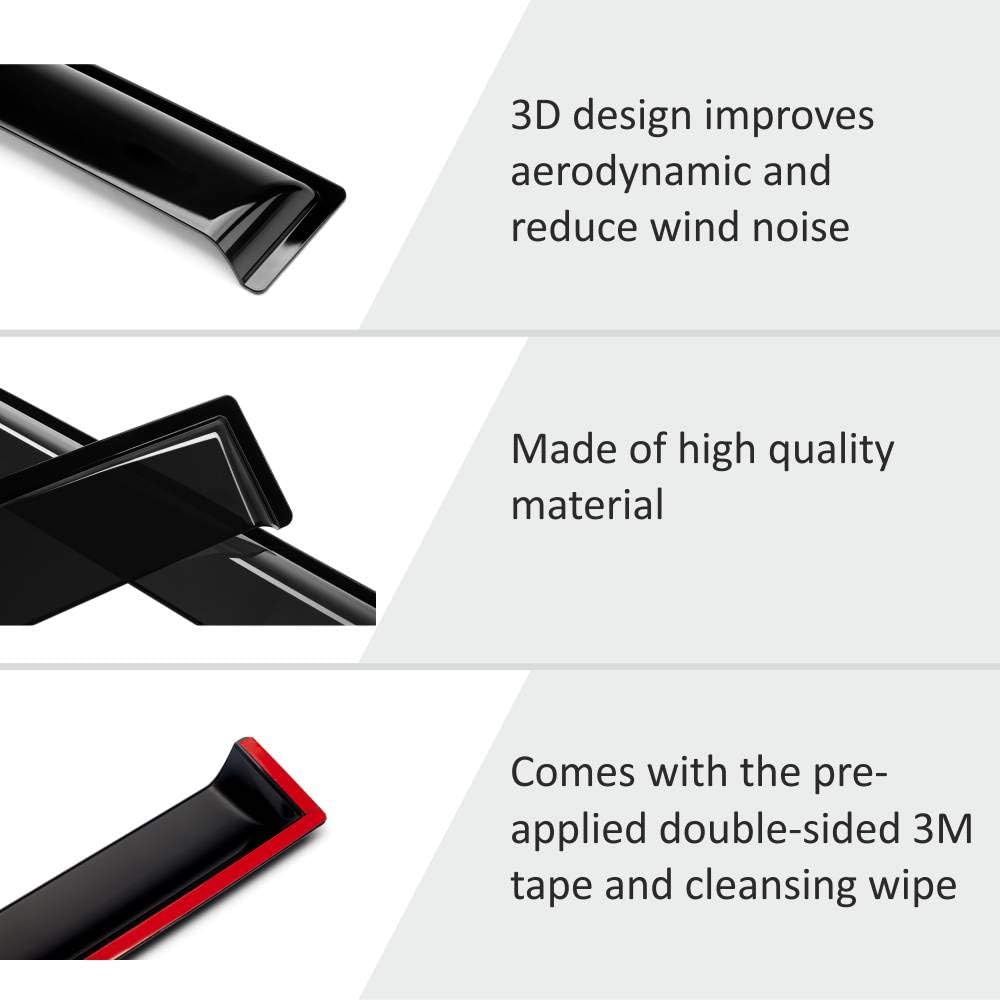 4 Pieces Rain Guards for Jeep Renegade J590355