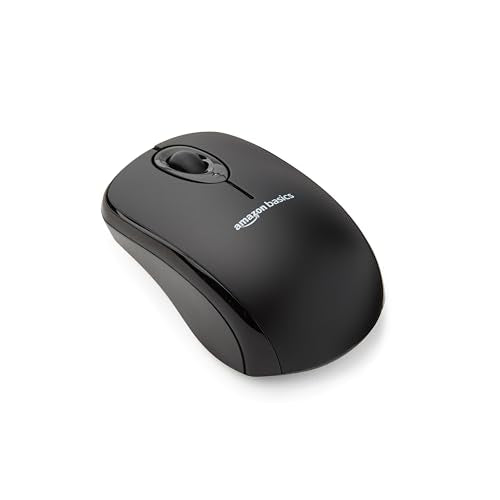 Black Wireless Optical Computer Mouse with USB Nano Receiver L304